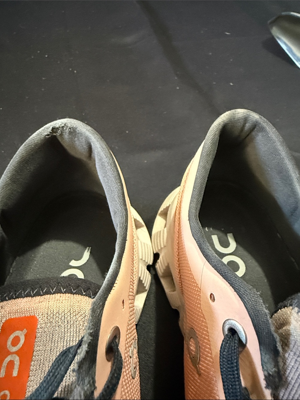 On clouds Running Women’s Pink Athletic Running Shoes with Orange Accent - Picture 12 of 12